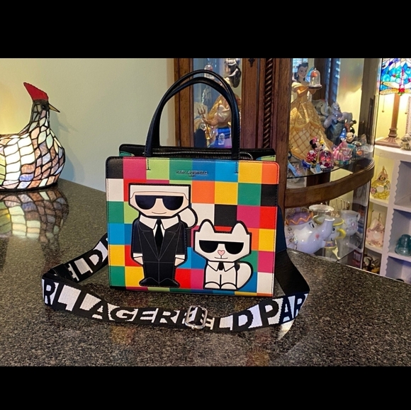 NWT Karl Lagerfeld Maybelle Satchel Multi Color - Picture 1 of 9